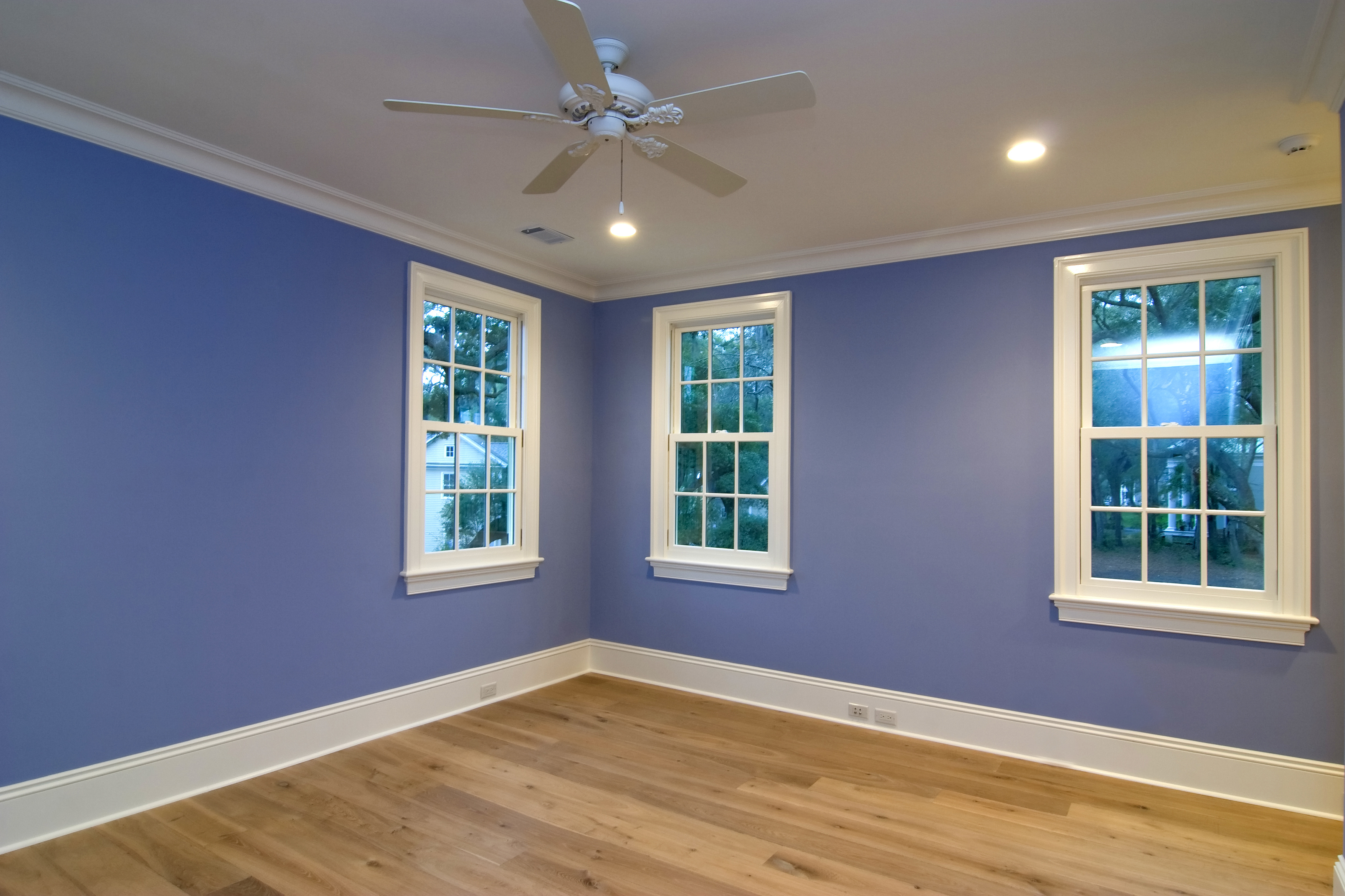 freshly painted dining room trims